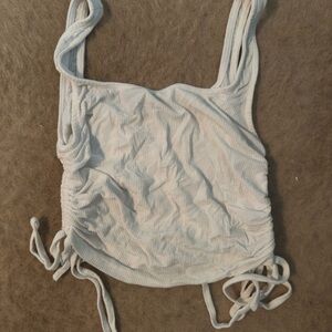 Women's White Sleeveless Top